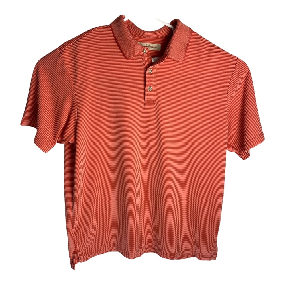 Tommy Bahama Polo Striped Orange Casual Shirt